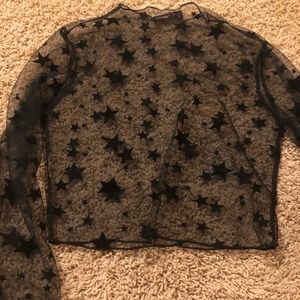 star sheer long sleeve